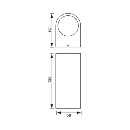 ФАСАДНО ОСВЕТИТЕЛНО ТЯЛО PORTO/R ∙ 2 X GU10 ∙ БЯЛ ∙ IP44 / 004665
