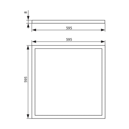 LED ПАНЕЛ С ВИСОКА ЕФЕКТИВНОСТ AXEL LED PREMIUM ∙ 40W ∙ 4800LM ∙ 6400K / 004623
