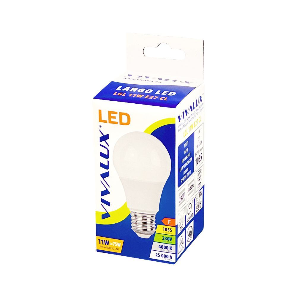 LED ЛАМПА LARGO LED ∙ 11W ∙ 1055LM ∙ E27 ∙ 4000K / 005123