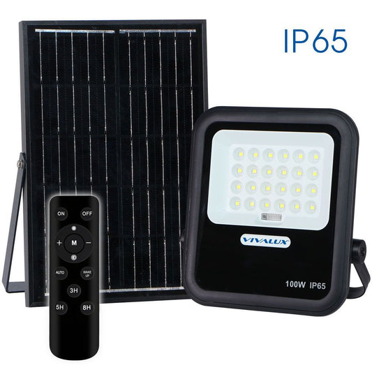 LED ПРОЖЕКТОР СЪС СОЛАРЕН ПАНЕЛ HECTOR SOLAR LED ∙ 100W ∙ 6400K ∙ IP65 / 004892