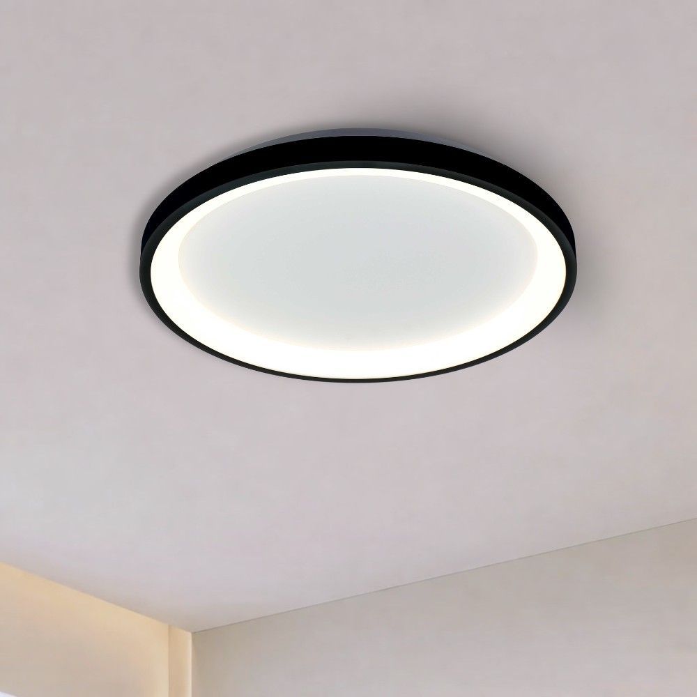 Мултифункционална LED плафониера с дистанционно ALEXA-C LED ∙ 80W ∙ черен ∙ CCT ∙ 3000-6000K / 005254