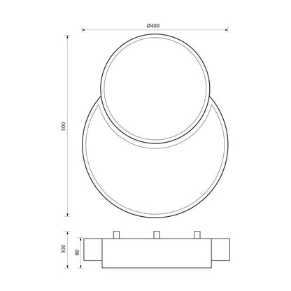 LED ПЛАФОН PEBBLE LED ∙ 35W ∙ ЧЕРЕН ∙ CCT ∙ 3000-4000-6000K / 005151