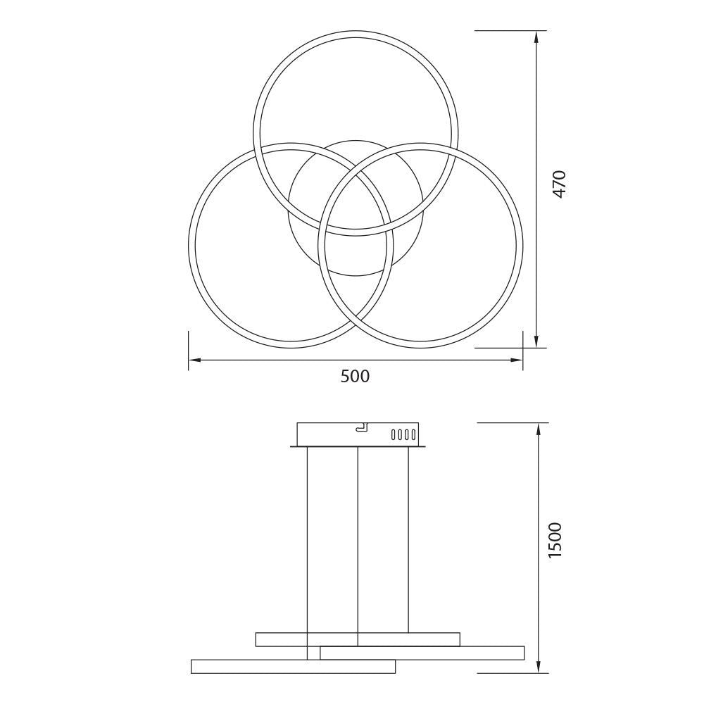 LED полилей MEDELIN-P LED ∙ 38W ∙ злато ∙ CCT ∙ 3000-4000-6000K / 005331