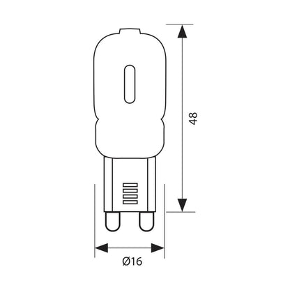 LED ЛАМПА GLEM LED ∙ 2W ∙ 200LM ∙ G9 ∙ 4000K / 003671
