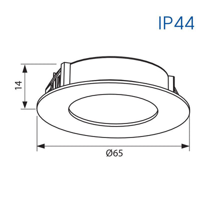 МЕБЕЛНА LED ЛУНА OLI LED ∙ 2W ∙ НИКЕЛ МАТ ∙ 4000K ∙ IP44 / 004978