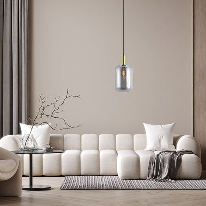 Полилей AMAYA ∙ SSP995-1H ∙ 1хE27 ∙ метал+опушено стъкло ∙ черно/златно / 005315