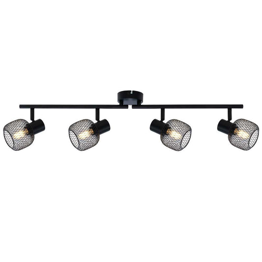 Спот ELINOR ∙ SP960-4L ∙ 4xE14 ∙ метал+PVC ∙ мрежа ∙ черен / 005280