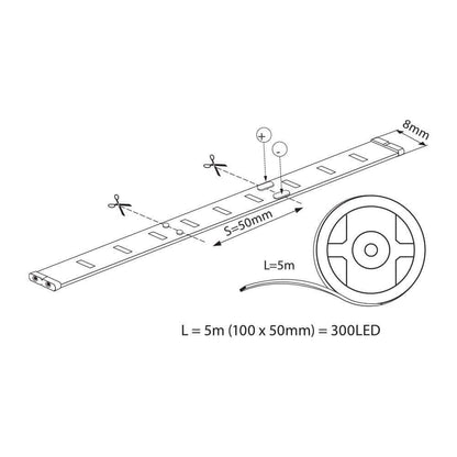 LED ЛЕНТА LENTA LED ∙ 60 SMD3528 ∙ ЧЕРВЕНА ∙ 5М / 004357