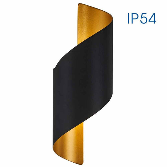 LED ОСВЕТИТЕЛНО ТЯЛО APOLLO LED ∙ 2X5W ∙ ЧЕРНО/ЗЛАТНО ∙ 4000K ∙ IP54 / 004694
