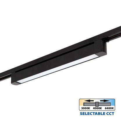 ЛИНЕЙНО LED ТЯЛО ЗА РЕЛСОВ МОНТАЖ DRAX LED ∙ 30W ∙ ЧЕРЕН ∙ CCT-SWITCH ∙ 3000K-4000K-6400K / 005208