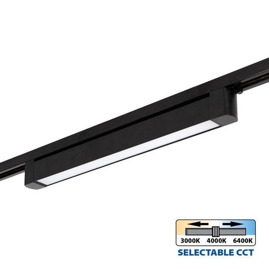 ЛИНЕЙНО LED ТЯЛО ЗА РЕЛСОВ МОНТАЖ DRAX LED ∙ 30W ∙ ЧЕРЕН ∙ CCT-SWITCH ∙ 3000K-4000K-6400K / 005208