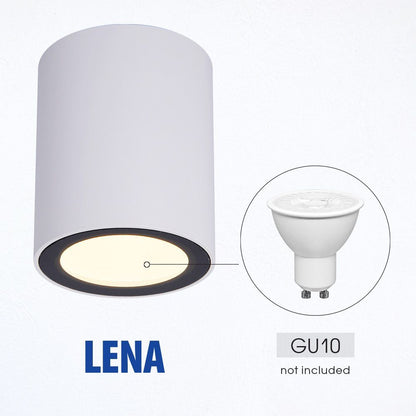 ЛУНА ЗА ВЪНШЕН МОНТАЖ LENA ∙ DL728 ∙ GU10 ∙ БЯЛ ∙ IP44 / 004857