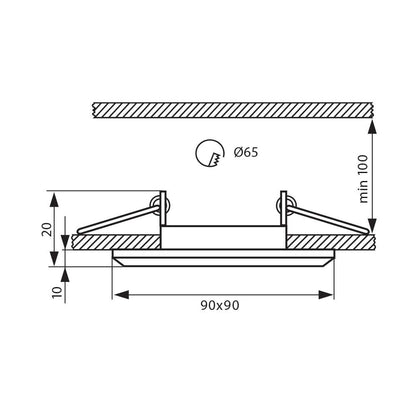 ДЕКОРАТИВНА ЛУНА СЪС СТЪКЛО И АЛУМИНИЙ GRACE SL401 FRS ∙ МАТИРАН / 004029