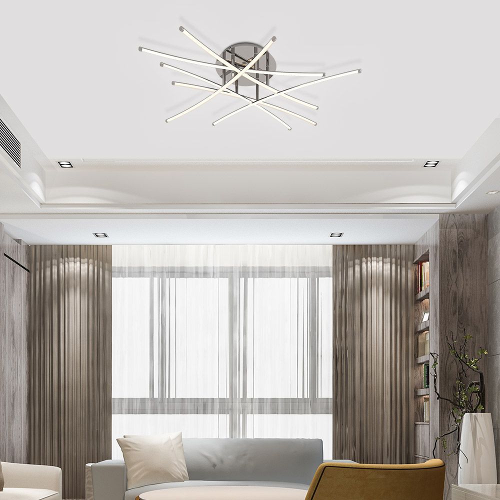 LED ПЛАФОН ANETA LED ∙ 40W ∙ ХРОМ ∙ CCT-SWITCH ∙ 3000-4000-6400K / 005162