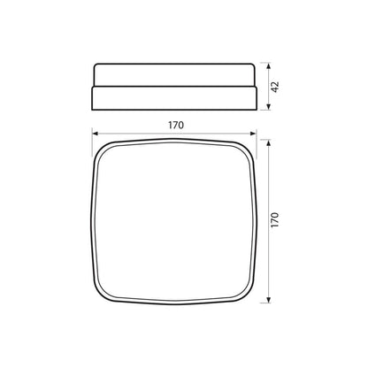 ВЛАГОЗАЩИТЕНА ПЛАФОНИЕРА BALI/S LED ∙ 16W ∙ 4000K ∙ IP54 / 004148