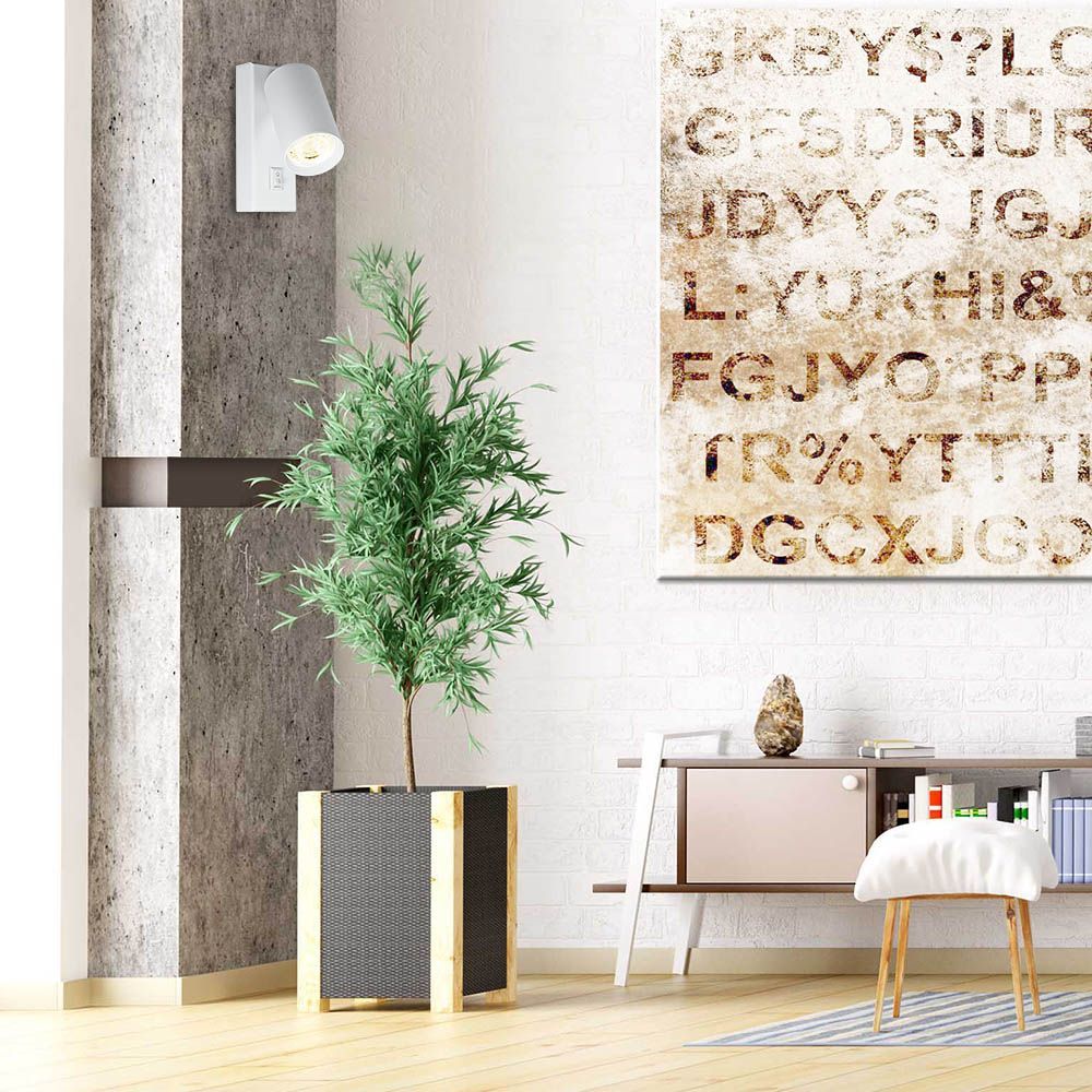 СПОТ ЗА СТЕНА С ПРЕКЪСВАЧ SP706 LUX ∙ БЯЛ ∙ GU10 / 004387