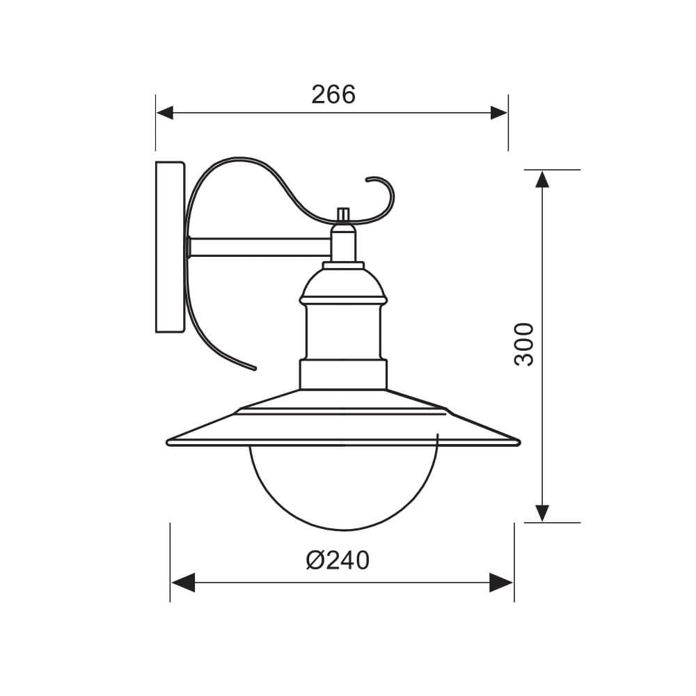 ФЕНЕР RIVIERA ∙ WD010 ∙ АНТИЧЕН МЕСИНГ ∙ IP44 / 004367