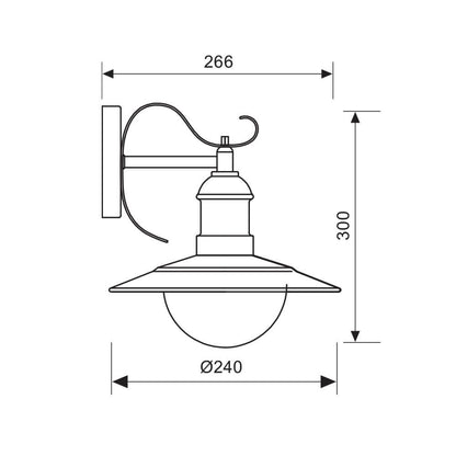 ФЕНЕР RIVIERA ∙ WD010 ∙ АНТИЧЕН МЕСИНГ ∙ IP44 / 004367