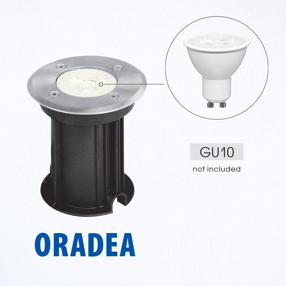 ОСВЕТИТЕЛНО ТЯЛО ЗА ЗЕМЯ ORADEA/R ∙ 1 X GU10 ∙ НИКЕЛ МАТ ∙ IP65 / 004257