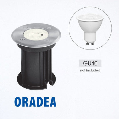 ОСВЕТИТЕЛНО ТЯЛО ЗА ЗЕМЯ ORADEA/R ∙ 1 X GU10 ∙ НИКЕЛ МАТ ∙ IP65 / 004257
