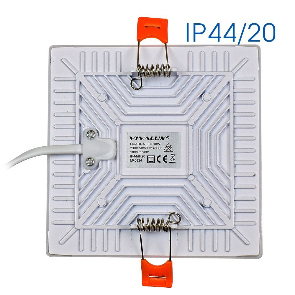LED ПАНЕЛ QUADRA LED ∙ 18W ∙ 1800LM ∙ БЯЛ ∙ 4000K / 004283