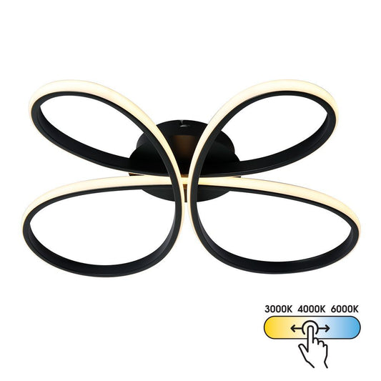 LED плафон BUTTERFLY-C LED ∙ 37W ∙ черен ∙ CCT-switch ∙ 3000-4000-6000K / 005329