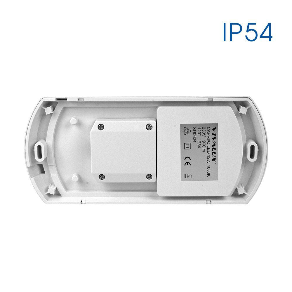ВЛАГОЗАЩИТЕНО ОСВЕТИТЕЛНО ТЯЛО CAPRI/O LED ∙ 12W ∙ БЯЛ ∙ 4000K ∙ IP54 / 004082