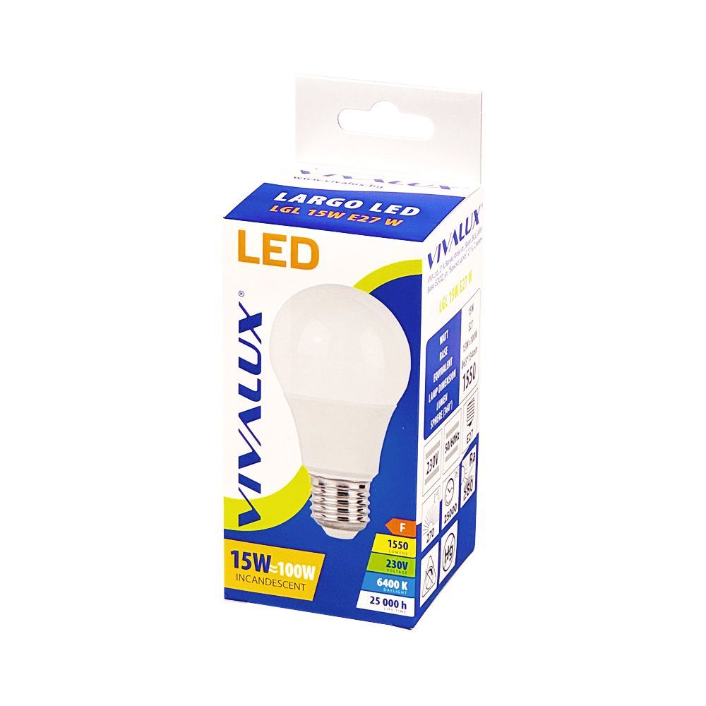 LED ЛАМПА LARGO LED ∙ 15W ∙ 1550LM ∙ E27 ∙ 6400K / 004114