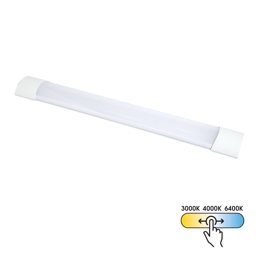 LED линейно осветително тяло FLAT LED ∙ 20W ∙ 600 mm ∙ CCT-switch ∙ 3000K-4000K-6400K / 005321