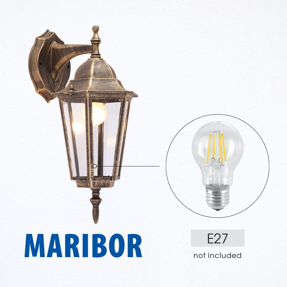 ФЕНЕР MARIBOR ∙ WD001 ∙ АНТИЧЕН МЕСИНГ ∙ IP44 / 004186