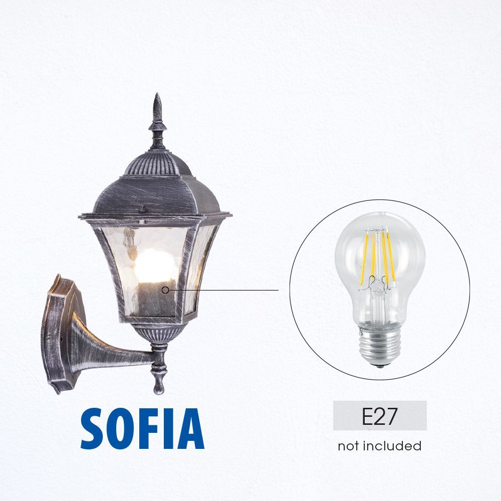 ФЕНЕР SOFIA ∙ WU005 ∙ АНТИЧНО СРЕБРО ∙ IP44 / 004213
