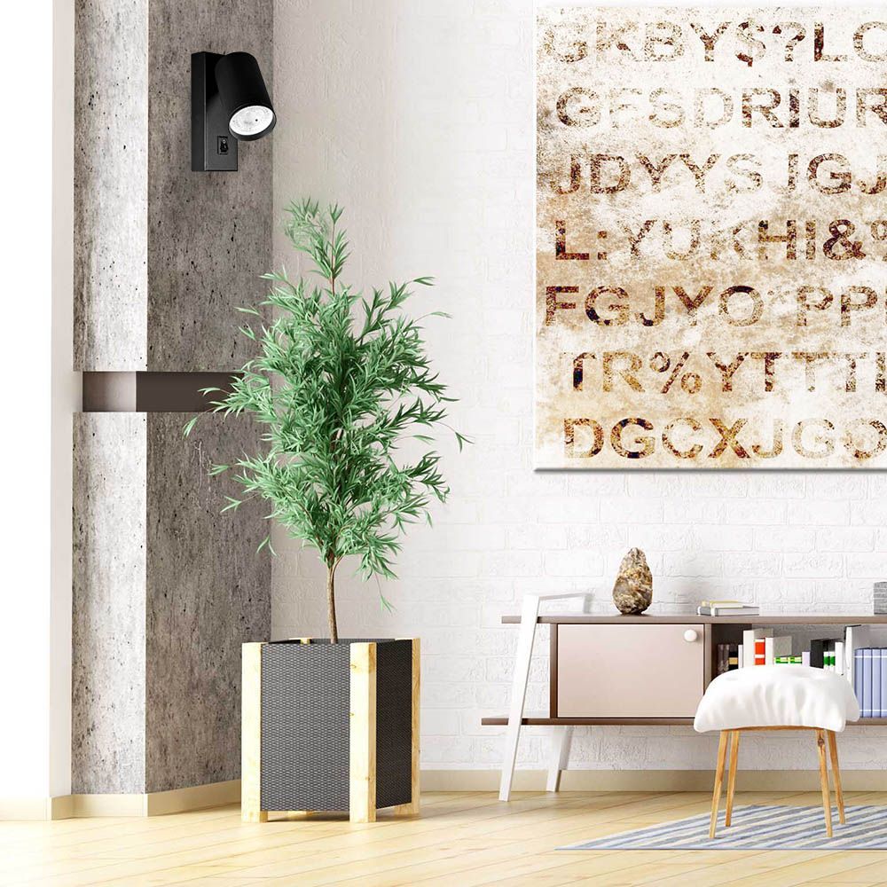 СПОТ ЗА СТЕНА С ПРЕКЪСВАЧ SP706 LUX ∙ ЧЕРЕН ∙ GU10 / 004388