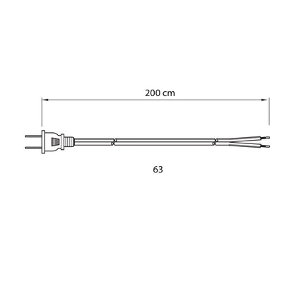 КАБЕЛ С ЩЕПСЕЛ CB/63/20*22 ∙ БЯЛ / 001657
