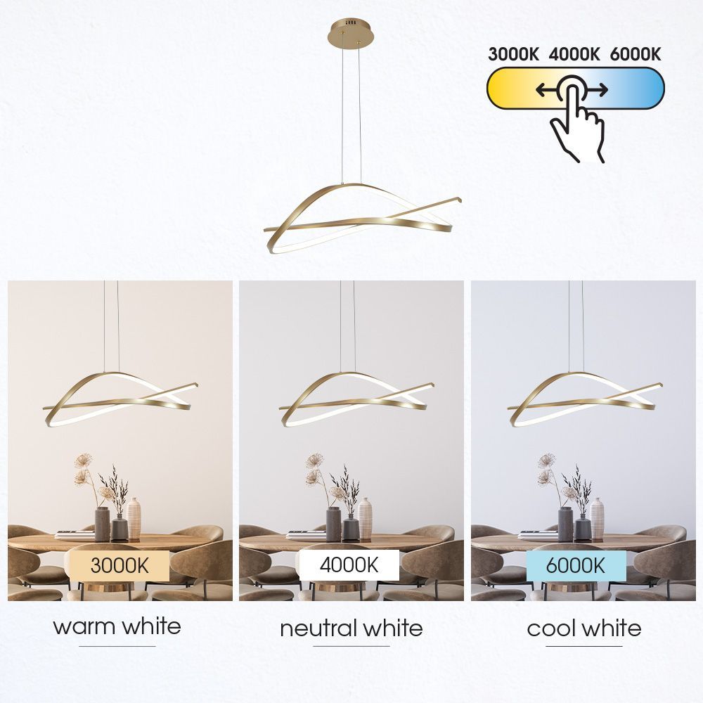 LED полилей MIRAGE-P LED ∙ 40W ∙ злато ∙ CCT-switch ∙ 3000-4000-6000K / 005336
