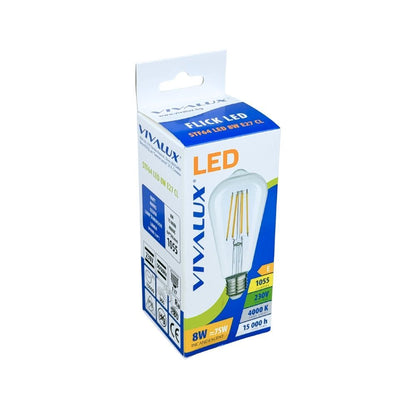 LED филамент лампа FLICK LED ∙ STF64 ∙ 8W ∙ 1055lm ∙ E27 ∙ 4000K /005238