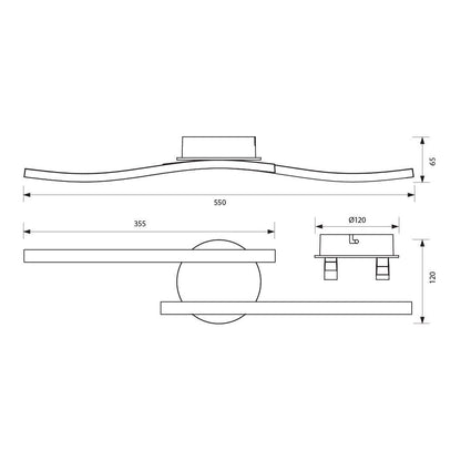 LED ПЛАФОН RIVER LED ∙ 12W ∙ ЧЕРЕН ∙ 4000K / 005037