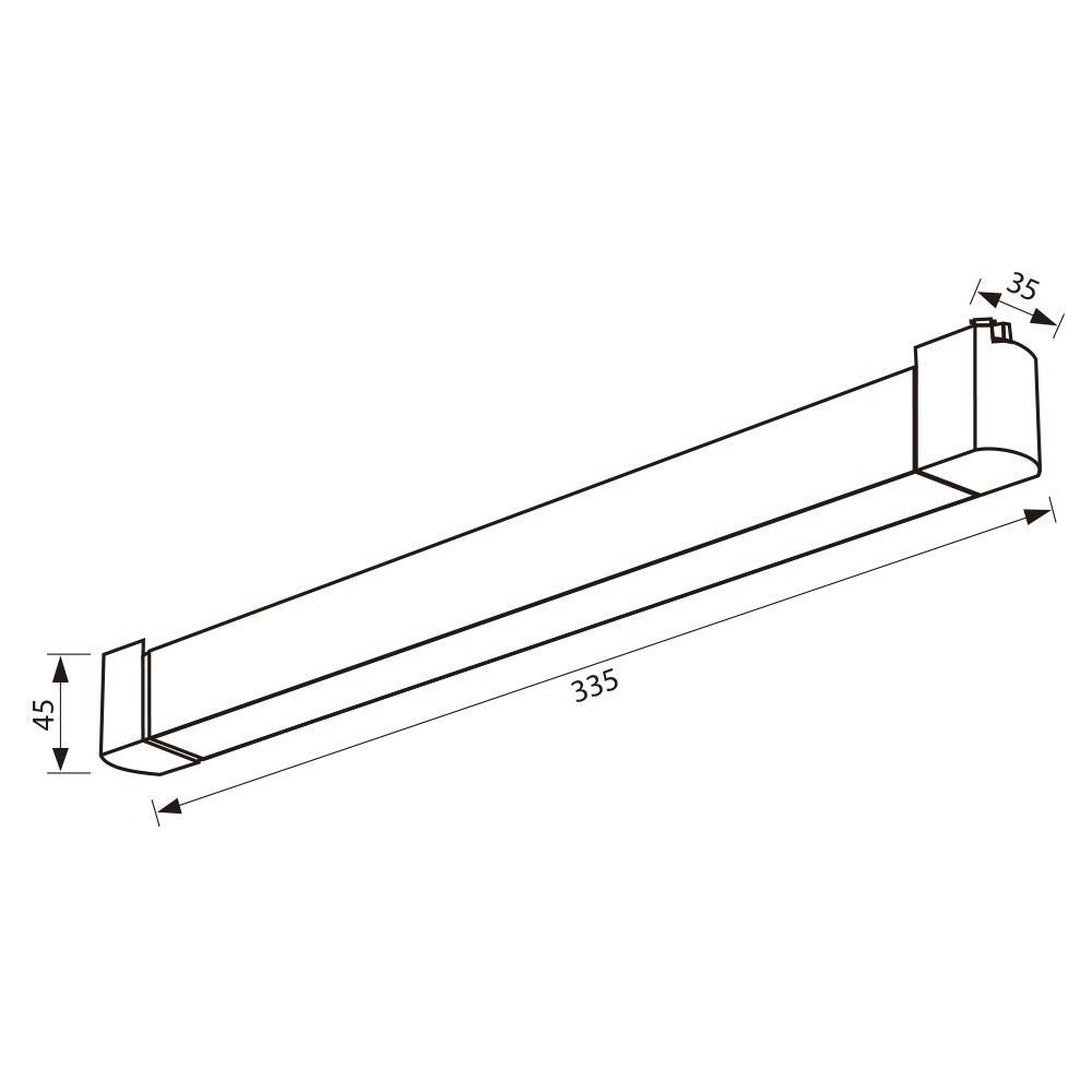 ЛИНЕЙНО LED ТЯЛО ЗА РЕЛСОВ МОНТАЖ DRAX LED ∙ 20W ∙ ЧЕРЕН ∙ CCT-SWITCH ∙ 3000K-4000K-6400K / 005207