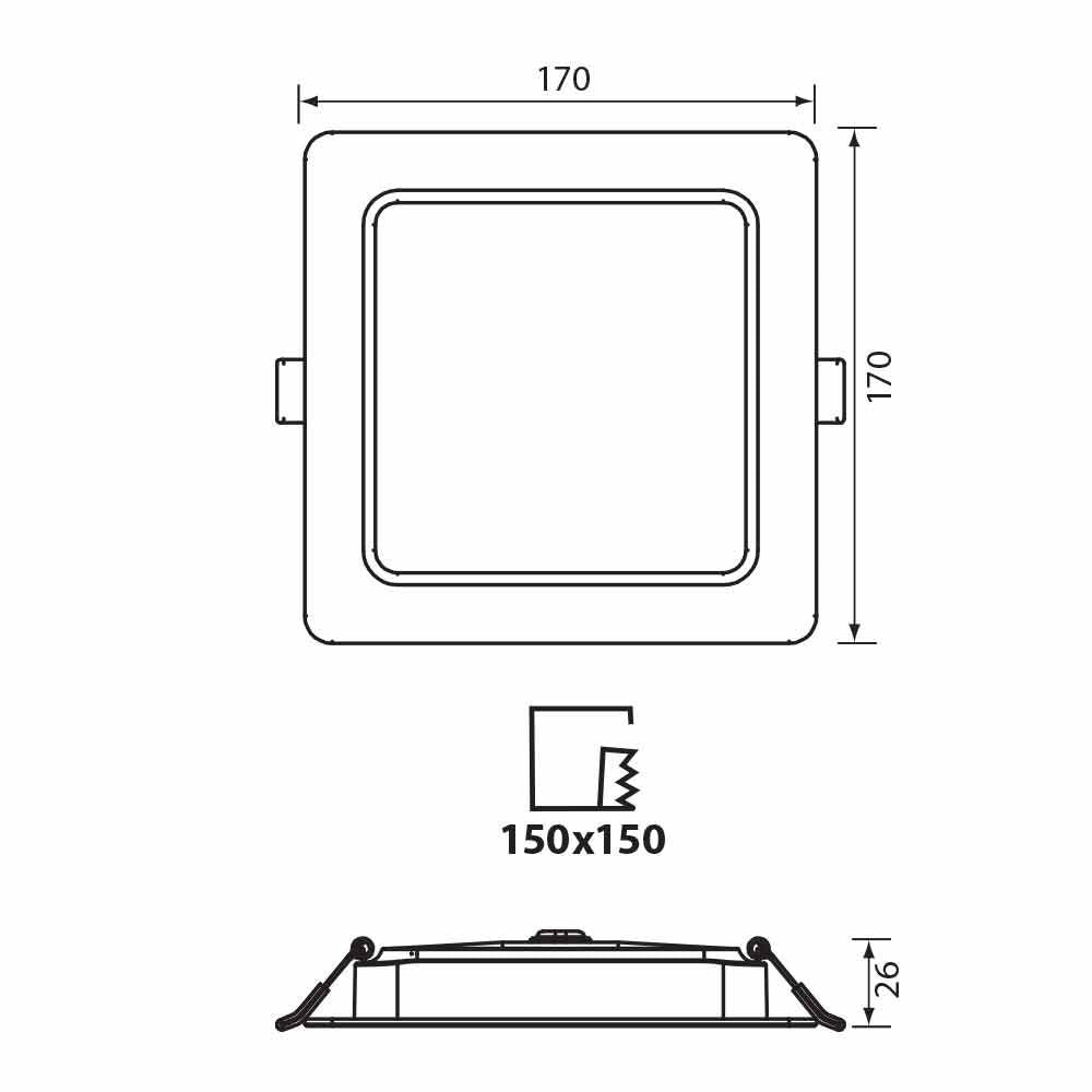 LED ЛУНА KAPI LED ∙ 18W ∙ CCT-SWITCH ∙ 3000K-4000K-6400K ∙ IP54 / 004761