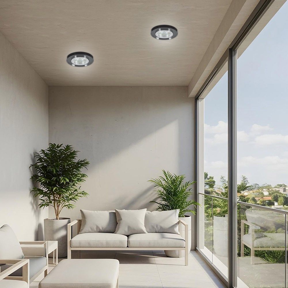 ДЕКОРАТИВНА ЛУНА СЪС СТЪКЛО И АЛУМИНИЙ GRACE SL400 ∙ ЧЕРЕН / 003870