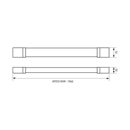 LED ОСВЕТИТЕЛНО ТЯЛО ATICO LED ∙ 45W ∙ 1500 MM ∙ 4000K ∙ IP65 / 004019