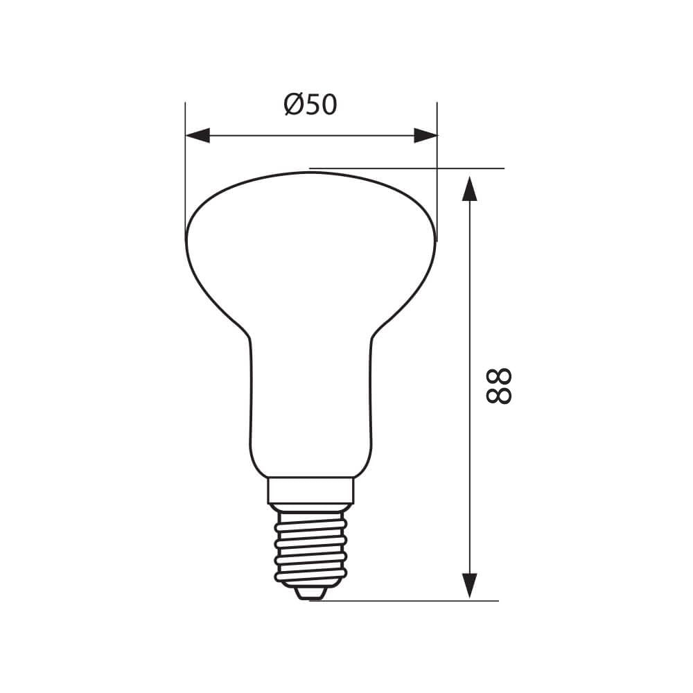 РЕФЛЕКТОРНА LED ЛАМПА RAVE LED ∙ R50 ∙ 5W ∙ 400LM ∙ E14 ∙ 3000K / 003827