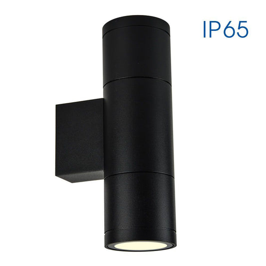 ФАСАДЕН АПЛИК BERGAMO ∙ ДВОЕН ∙ 2XGU10 ∙ ЧЕРНО ∙ IP65 / 004972