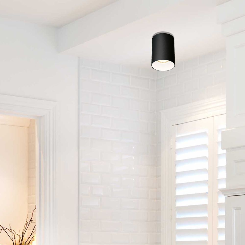 ЛУНА ЗА ВЪНШЕН МОНТАЖ NIKOS ∙ DL724 ∙ GU10 ∙ ЧЕРЕН/БЯЛ / 004706