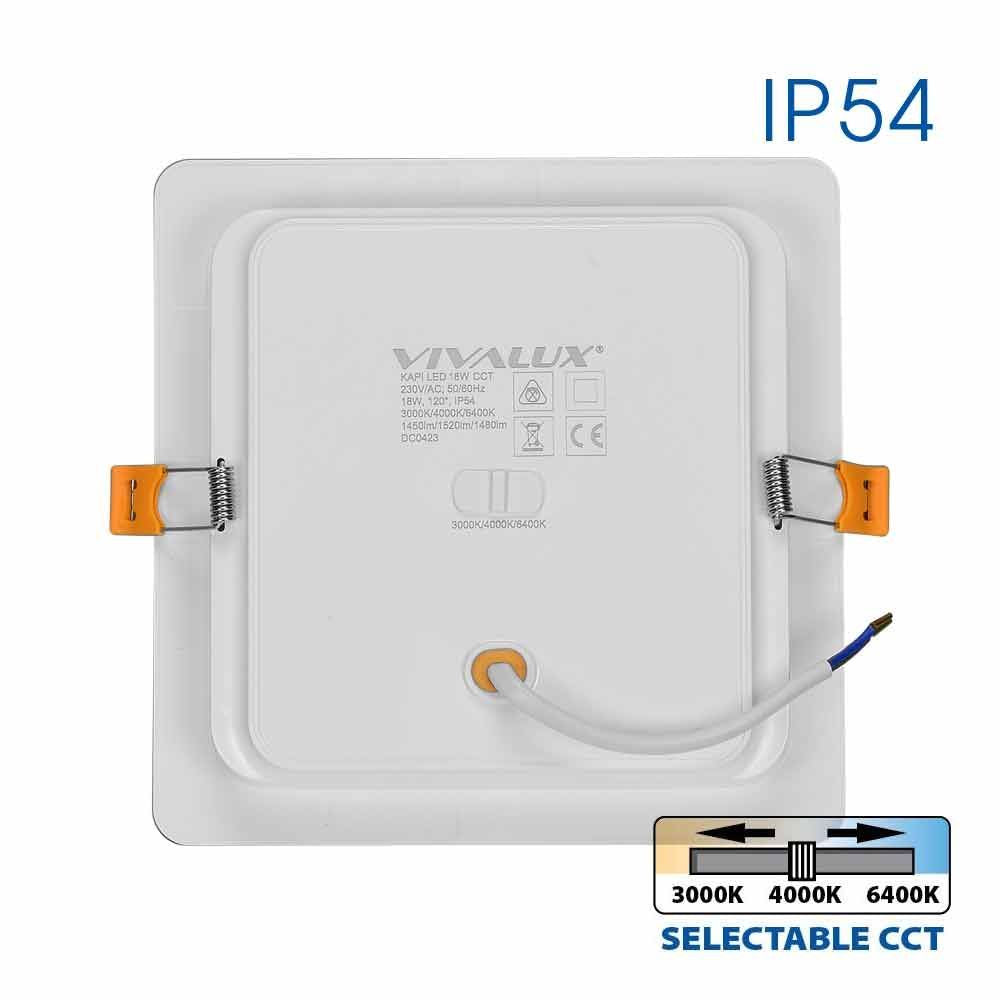 LED ЛУНА KAPI LED ∙ 18W ∙ CCT-SWITCH ∙ 3000K-4000K-6400K ∙ IP54 / 004761