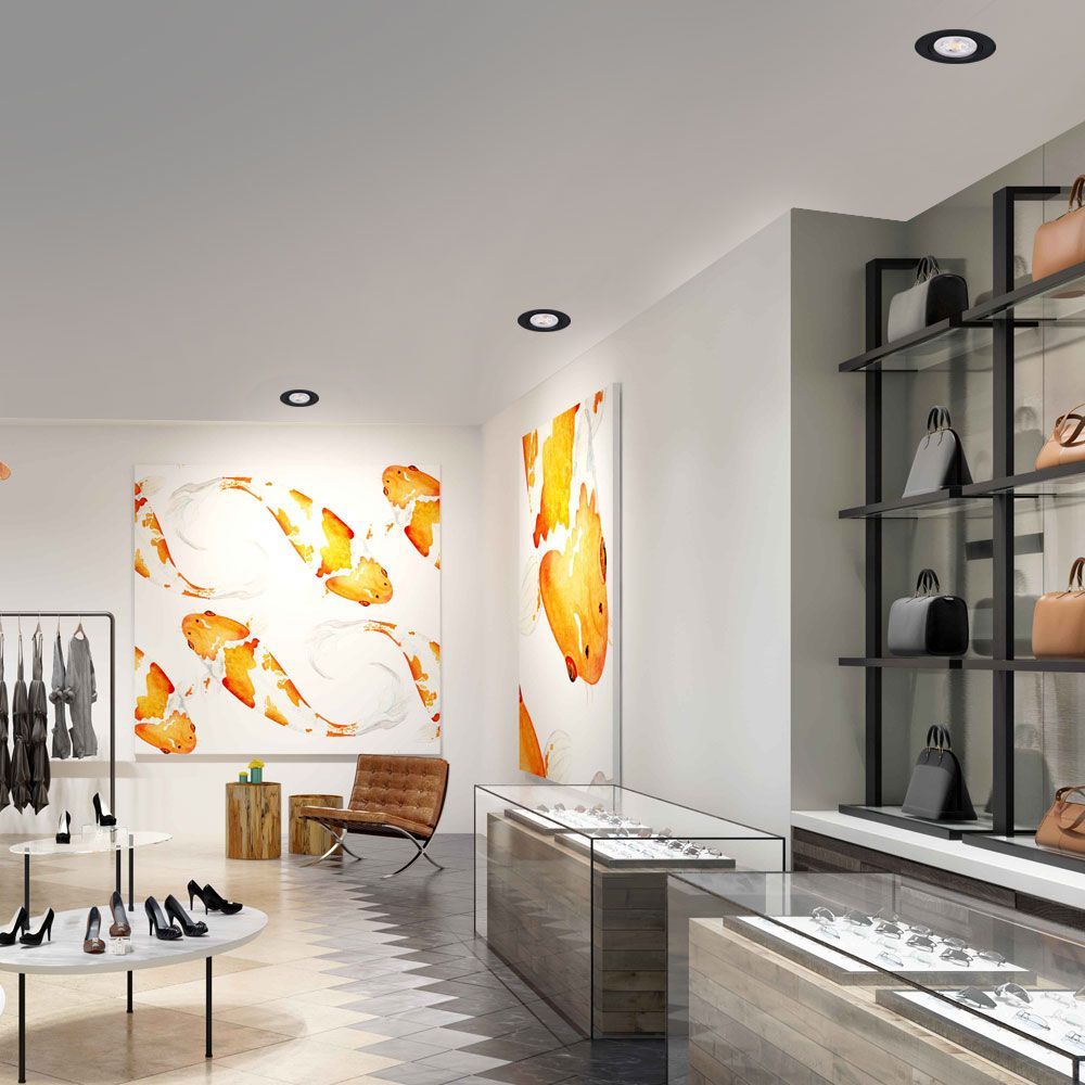 КРЪГЛА LED ЛУНА ЗА ВГРАЖДАНЕ RAYA LED ∙ 5W ∙ ЧЕРНА ∙ CCT-SWITCH ∙ 3000K-4000K-6400K / 005138