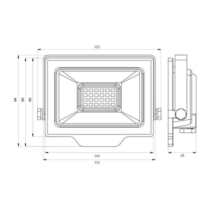 LED ПРОЖЕКТОР RICH LED ∙ 20W ∙ ЧЕРЕН ∙ 6400K / 004532