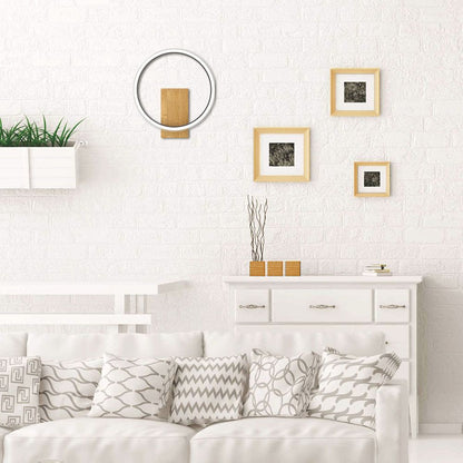 LED АПЛИК MATTEO LED ∙ 12W ∙ ЧЕРНО+ДЪРВО ∙ CCT ∙ 3000-4000-6400K / 005157