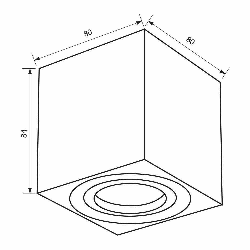 ЛУНА ЗА ВЪНШЕН МОНТАЖ ABBA ∙ DL726 ∙ GU10 ∙ БЯЛ / 004715