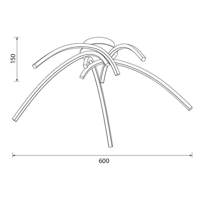 LED ПЛАФОН LOREIN LED ∙ 36W ∙ ХРОМ ∙ CCT-SWITCH ∙ 3000-4000-6400K / 005161