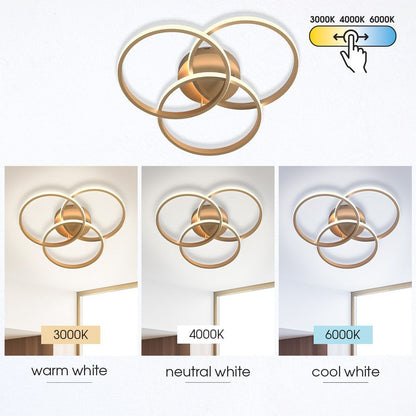 LED плафон MEDELIN-C LED ∙ 38W ∙ злато ∙ CCT ∙ 3000-4000-6000K / 005333